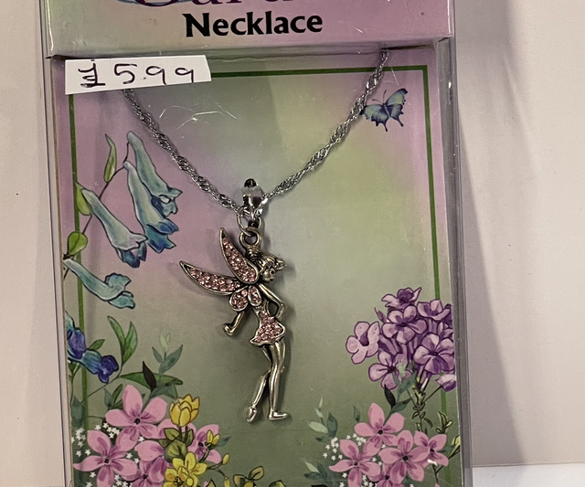 Sparkly Fairy Garden Necklace - Pink 