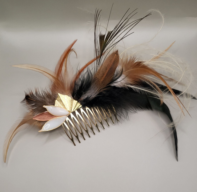 Peigne Cheveux en Plumes "EDITH"