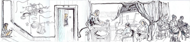 Dibujo Kubrick bar (Bilbao)