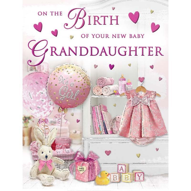 Birth GRANDDAUGHTER SPECIAL THOUGHTS Baby Card