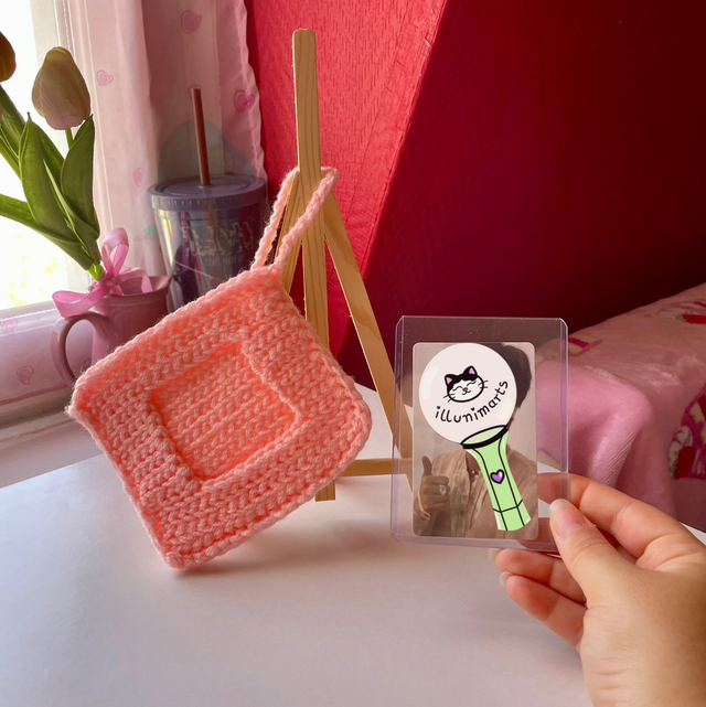 Toploader en crochet rose saumon 