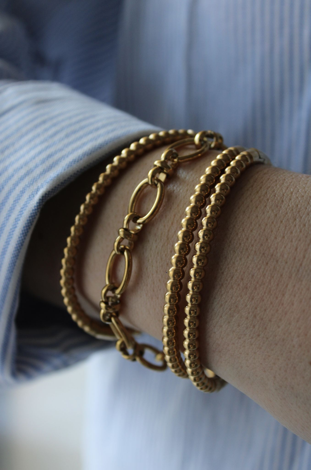 Bracelet Jonc Personnalisable - Acier  Doré ou Argenté