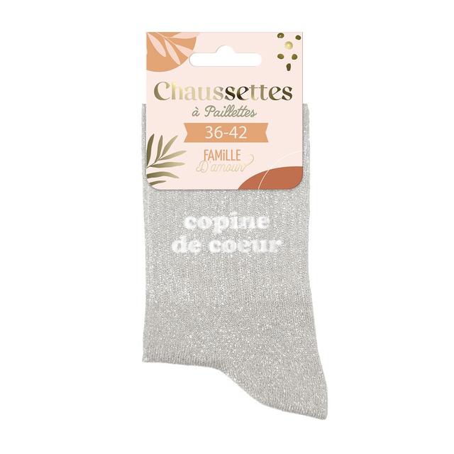Chaussette à paillettes Copine de cœur 