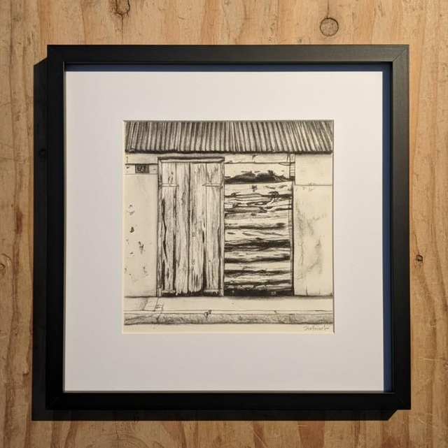 Encre et graphite - case créole - Gwada #1