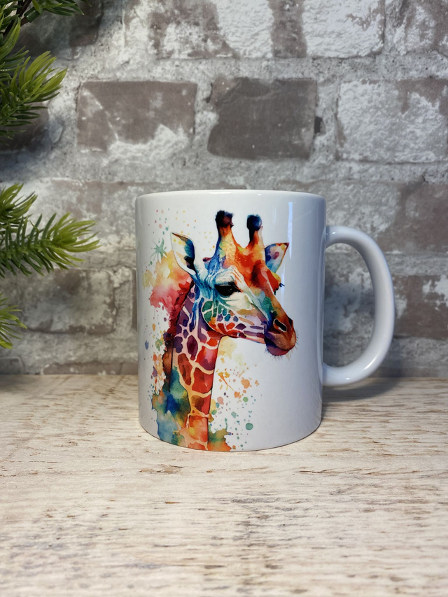 Watercolour Giraffe Gift Mug/Coaster Set