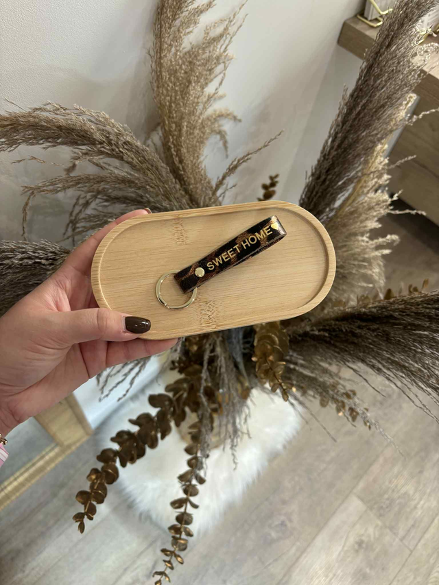 Porte-Clé Cuir Sweet Home Léopard