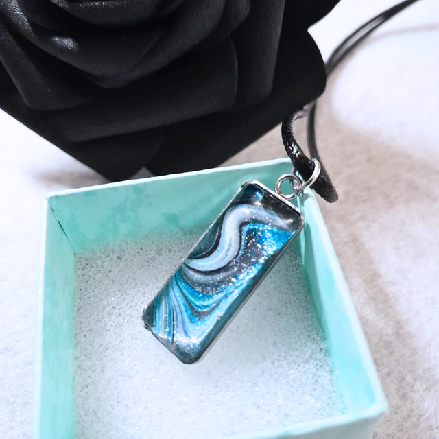 ORION - Collier - Métal argenté &amp; cordon noir