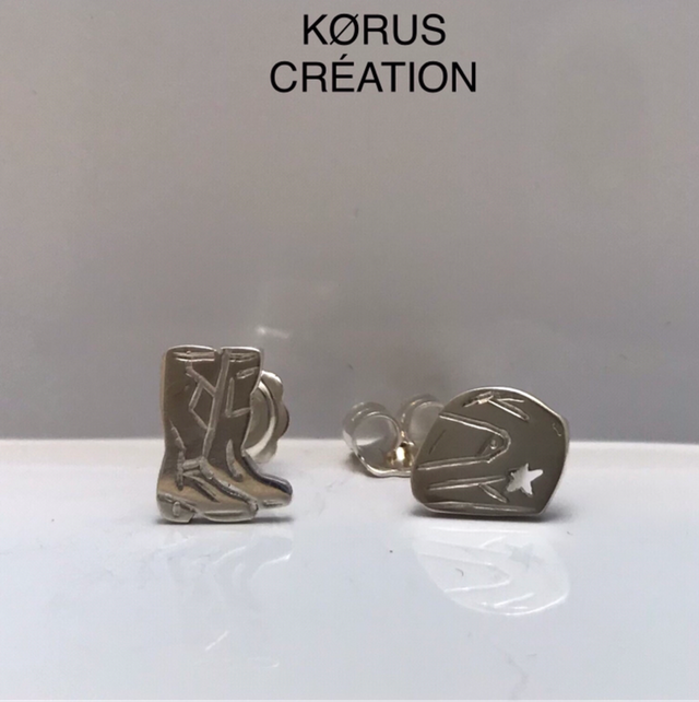  Boucles d’oreille Casque et Bottes Moto de route clous  