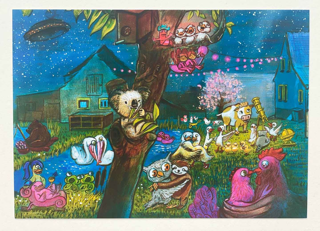 Böhm & Böhm - Postkarte "Nachtparty" / Postcard "Night Party"