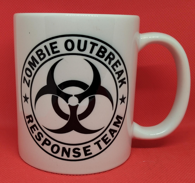 Custom Printed Zombie Outbreak Response Team Mug.