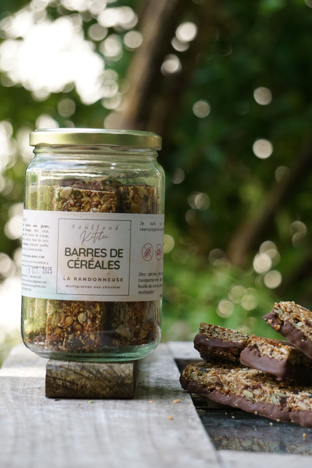 Pack de 5 x 55g Barres de Céréales "La Randonneuse" Multigraines aux Chocolat
