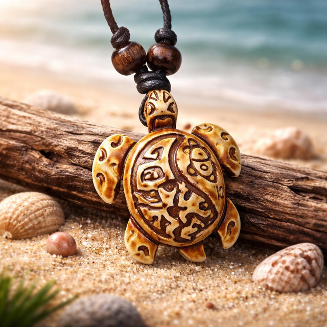 "Benji" - Pendentif tortue sur cordon réglable - TOR-012