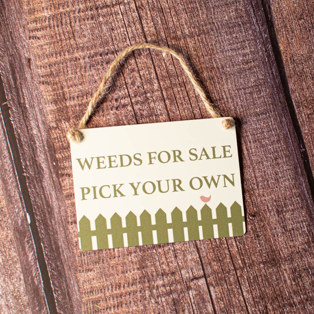 Weeds For Sale - Mini Metal Sign