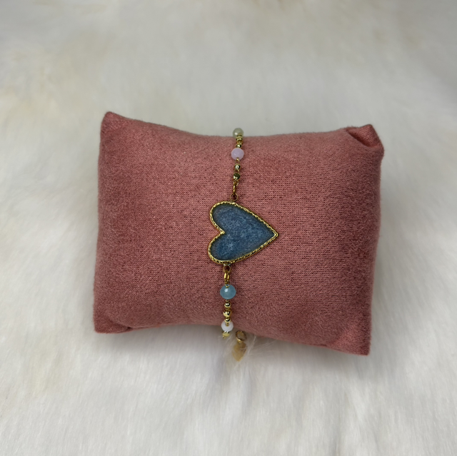 Bracelet Cœur bleu clair 