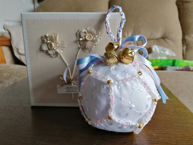 Christening Rattle and Card