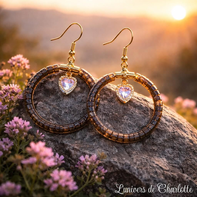 Boucles d'oreilles "Bronzite" BO-183