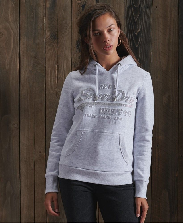 519FELPAW2010392A - SUPERDRY FELPA CAPPUCCIO APPLICAZIONI IN RILIEVO