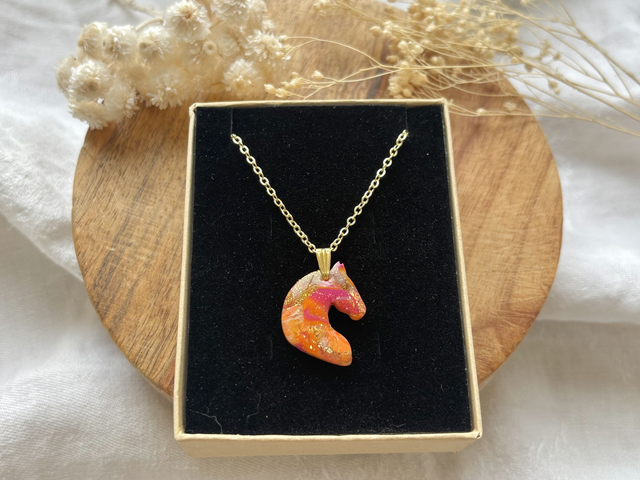 Collier cheval multicolore