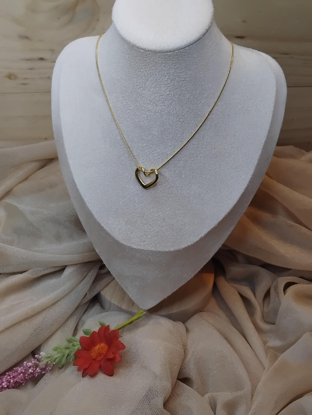 Collier cœur en acier inoxydable 