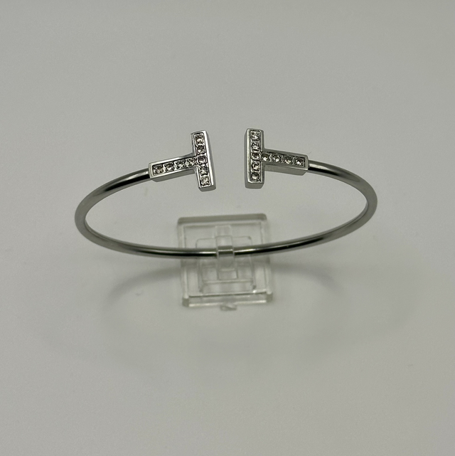 7 Inch 17cm CZ T Bangle