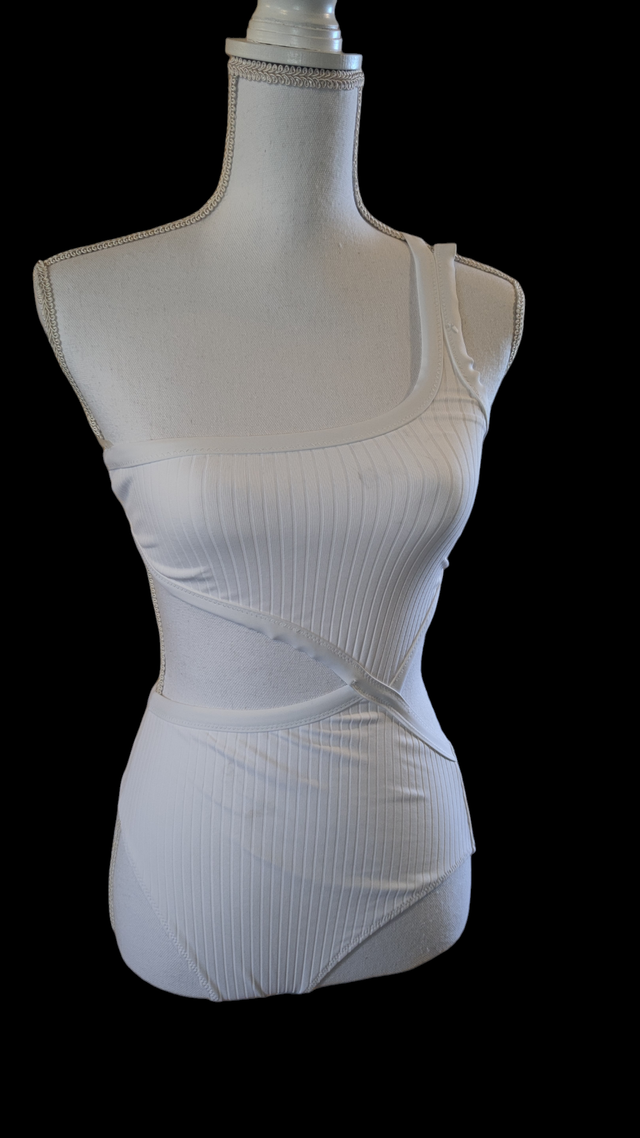Maillot de bain une pièce blanc taille L (Undiz)