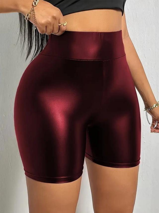 Women's Plus Size Elastic Skinny Shorts