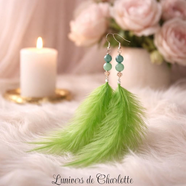 Boucles d'oreilles "Aventurine" BO-003