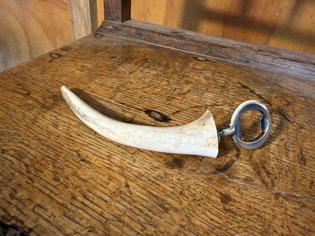 Antler handle bottle opener