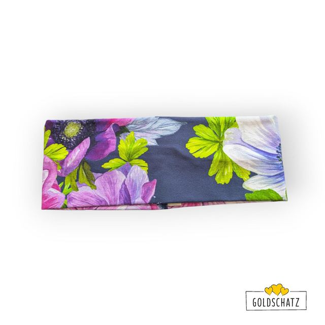 UNIKAT - Stirnband Blumen - Gr 52-55