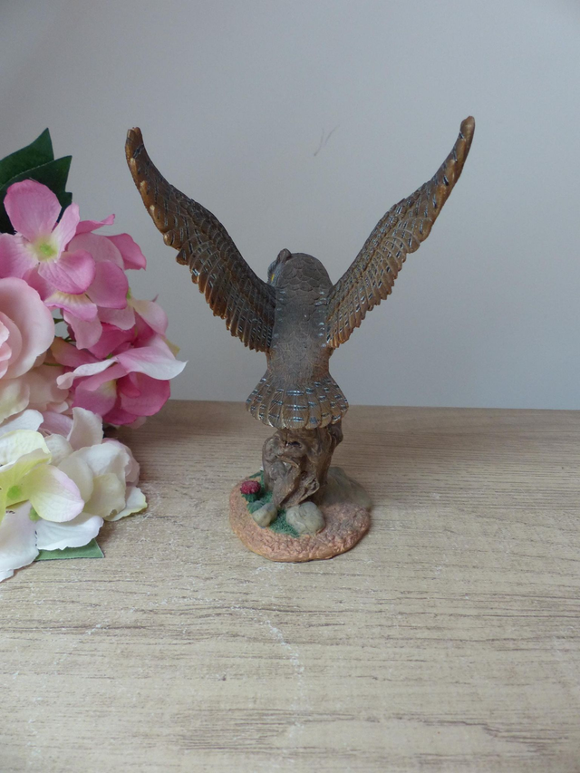 Sculpture Oiseaux en Résine - Couple Chouette et Hibou, Déco Campagne Chic et Cadeau Original - Charme Rustique pour Intérieur Cottage