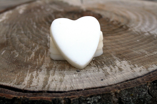 Coeurs de massage au beurre de cacao