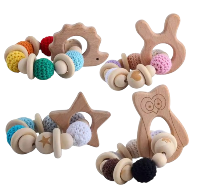 Sonajero de madera Montessori