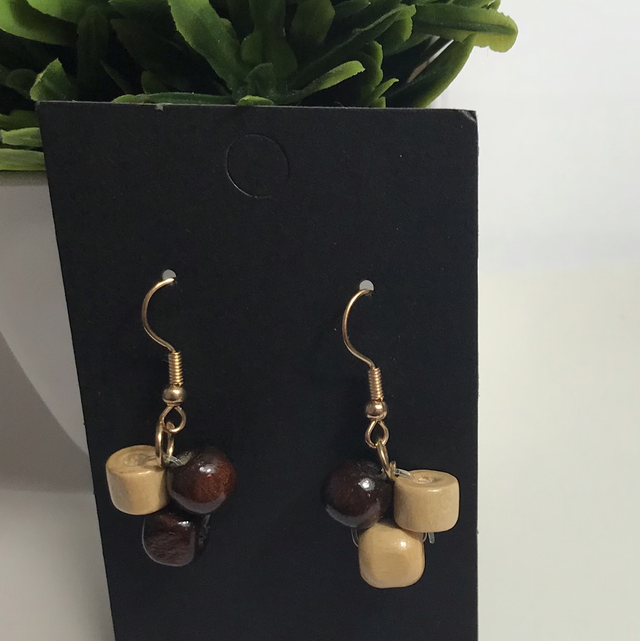 Brown Wood Earrings - BWE8038