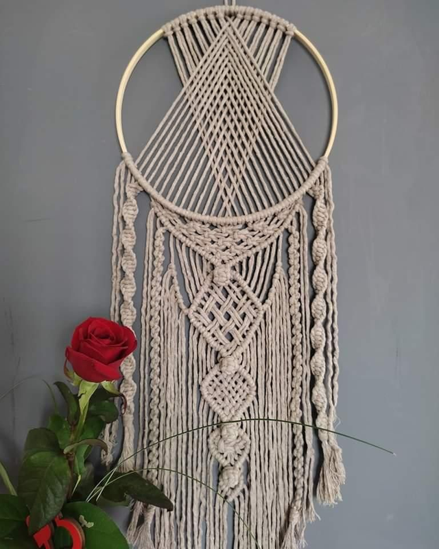 Attrape-rèves en macramé