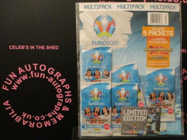 UEFA Euro 2020 Adrenalyn Xl Original Trading Cards On Display Contains 5 Packets + David De Gea Limited Edition