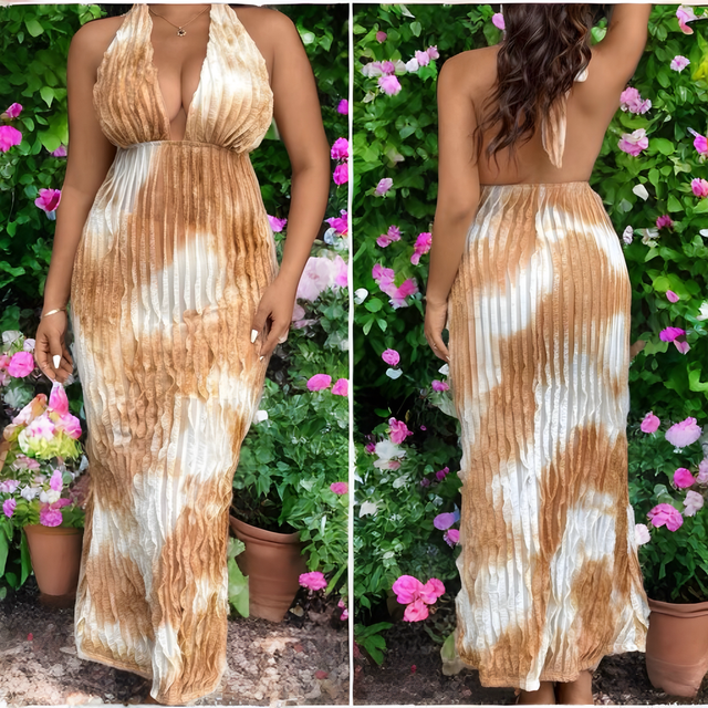 Robe Curvy « Bohème Cappuccino »