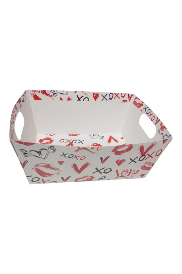 Panier en carton vide blanc 