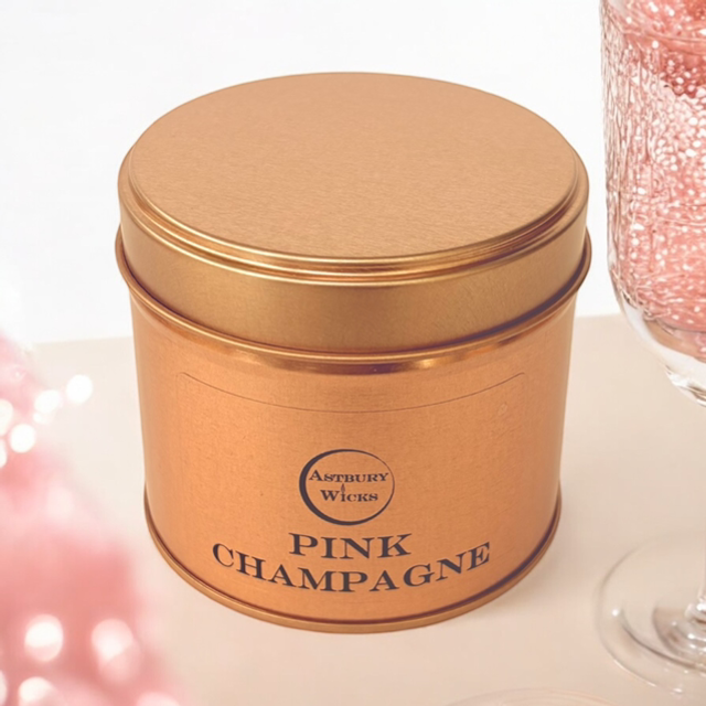 Pink Champagne Soy Wax Candle ~ 165g