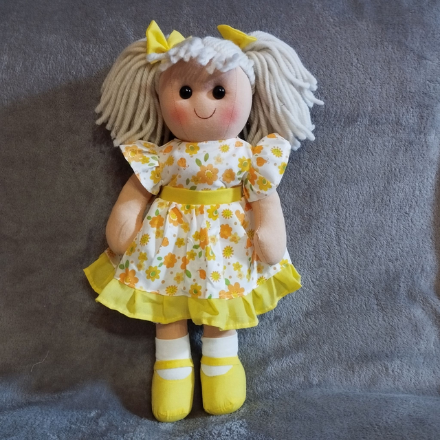 Poupée rembourrée en tissu grande 40 cm - 6