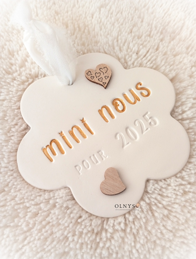 Décoration en argile &quot;Annonce de grossesse&quot;