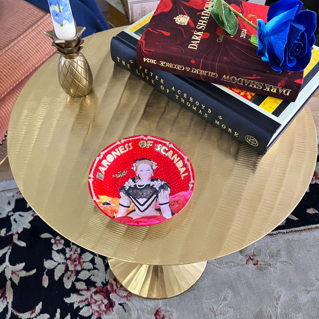 "Baroness of Scandal" Red Upcycled Trinket Dish - House of Frisson
