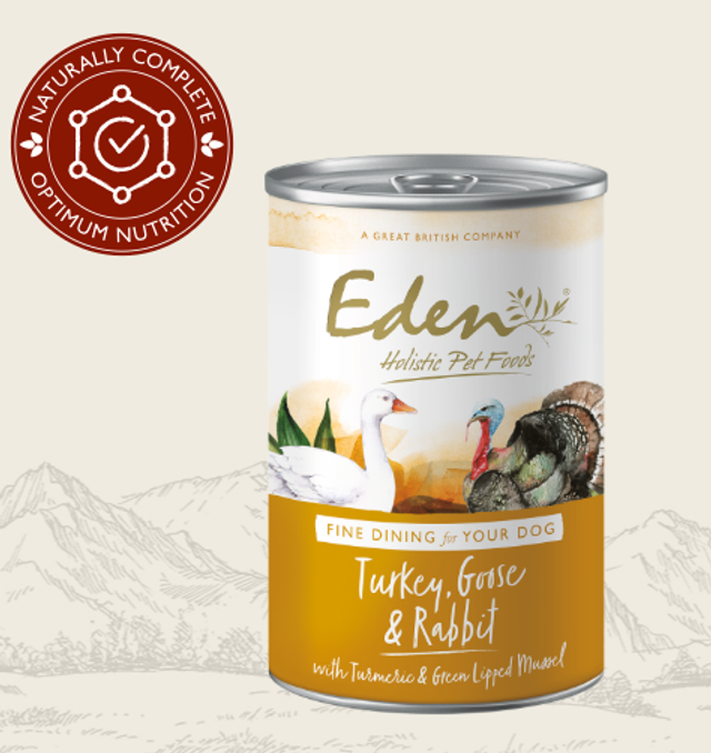 EDEN TURKEY, GOOSE & RABBIT DOG WET FOOD 400G