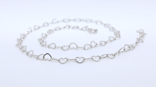 Herzkette Fuß - Frederike - silber, gold oder rosé