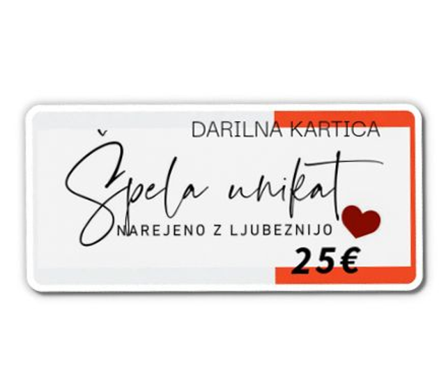 Darilna kartica 25€