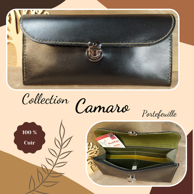 CAMARO portefeuille - Noir brillant