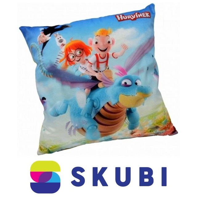 Polštář Hurvínek 30x30 cm, Drak