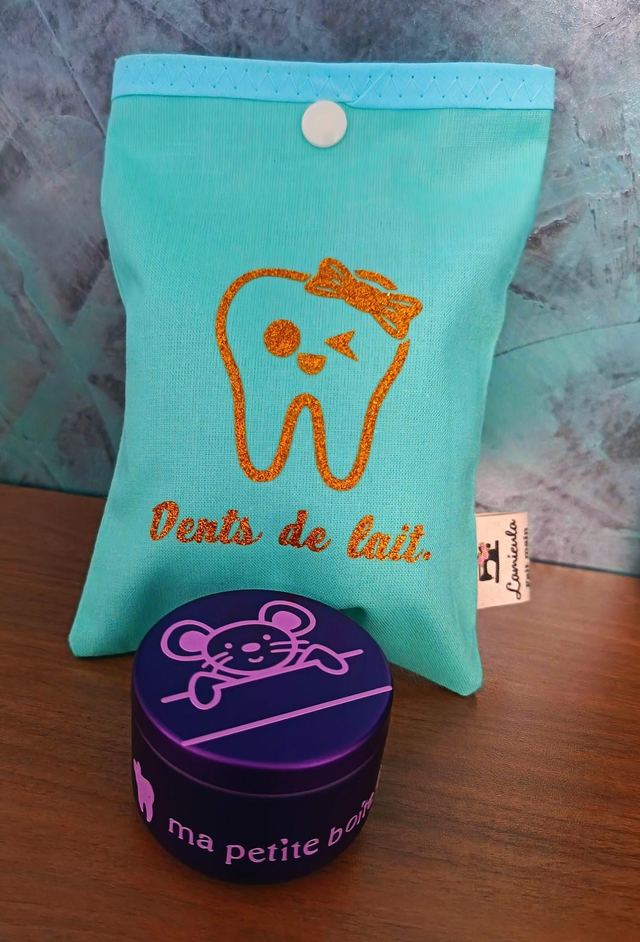 Boîte à dents de lait avec pochon 