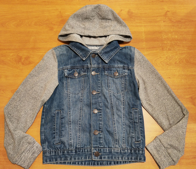 Blouson jean / tissu 12 ans