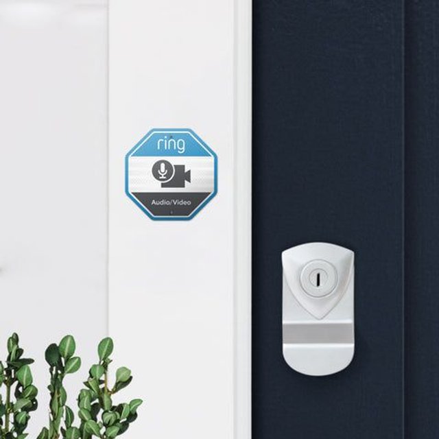 Ring Security Doorplate Sign