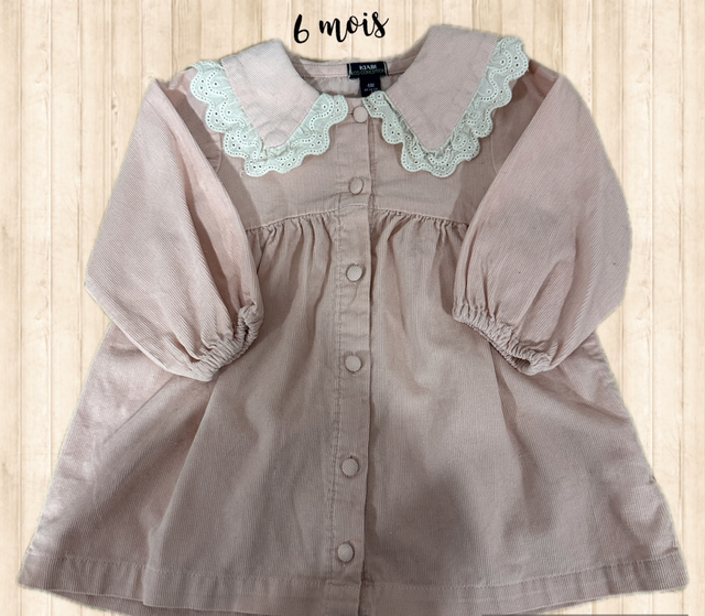 Robe rose poudrée, Kiabi 